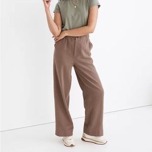 Madewell Waffle Pull-On High-Rise Straight Pants